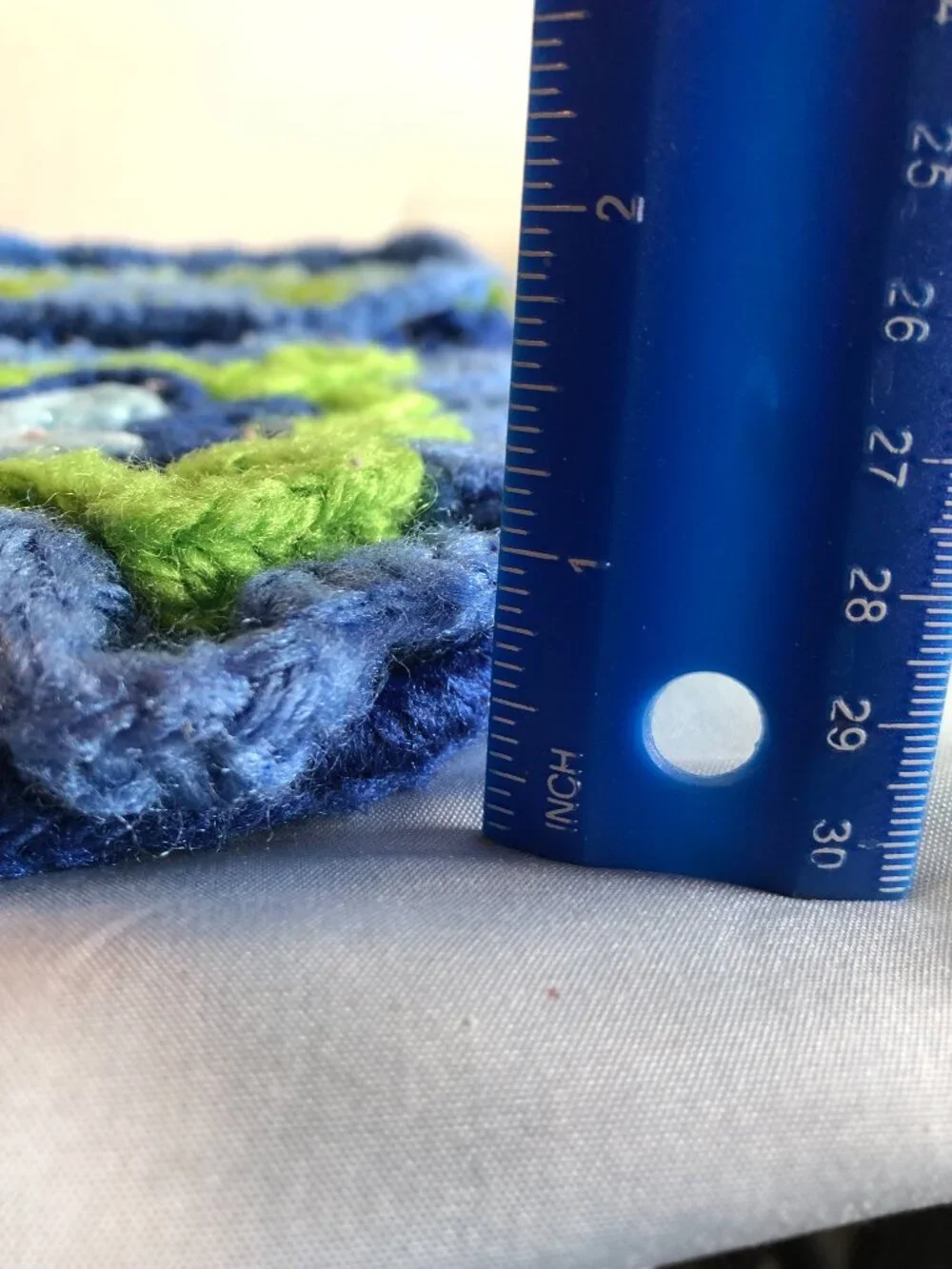 LOT of 2 Blue & Green Handmade Trivets Pot Holders #F77